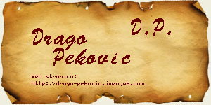 Drago Peković vizit kartica